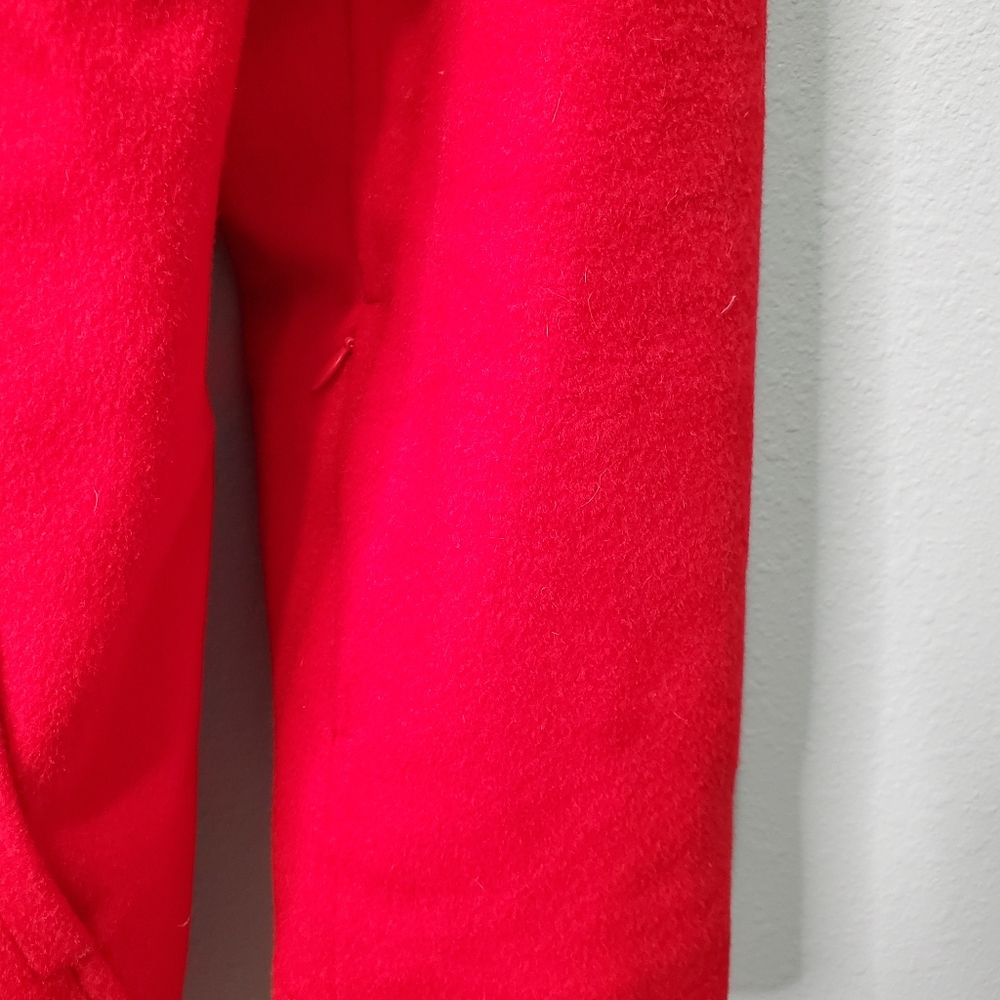 Pendleton Bright Red Wool Peacoat - image 7